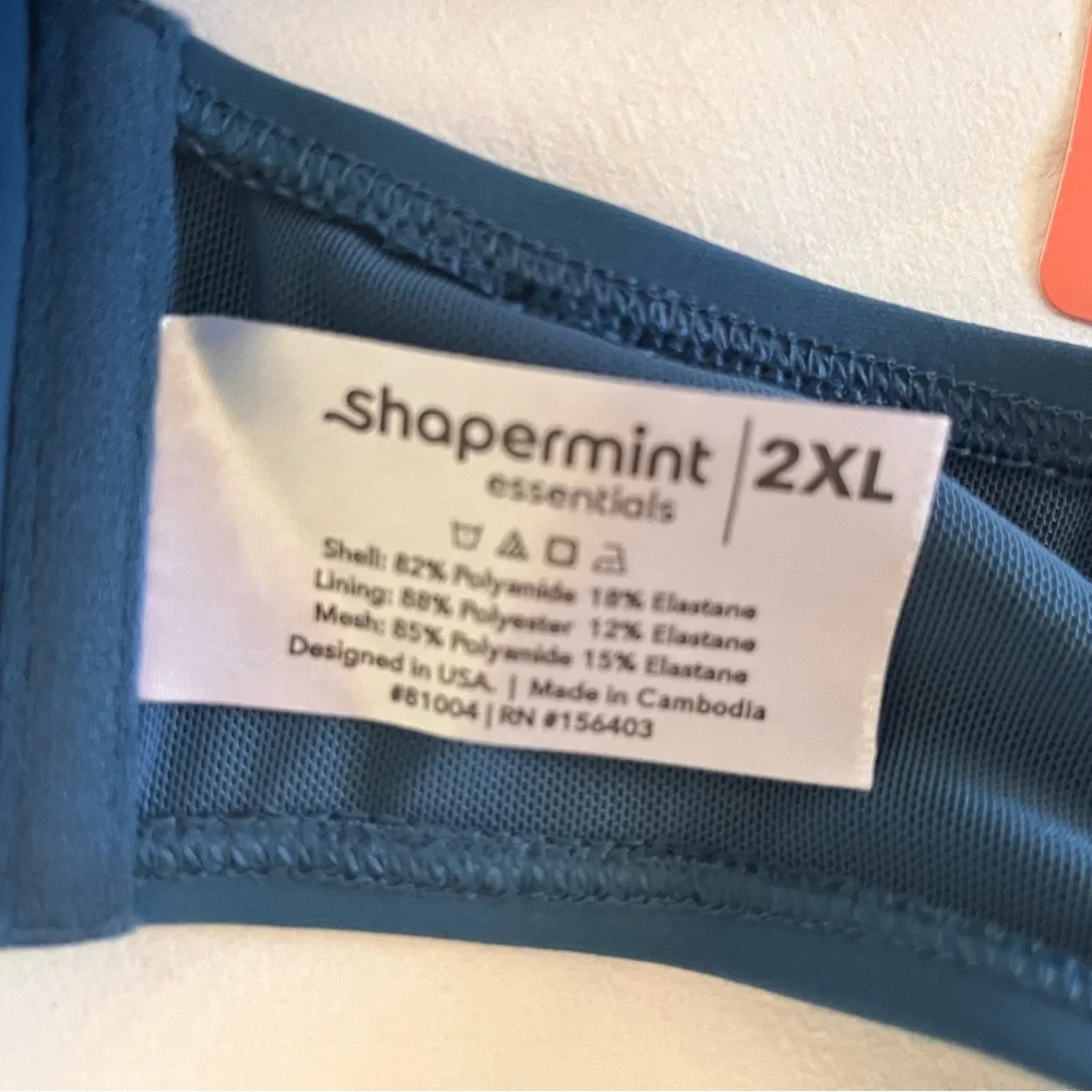 Shapermint Essentials Teal Bikini Top - Picture 2 of 4